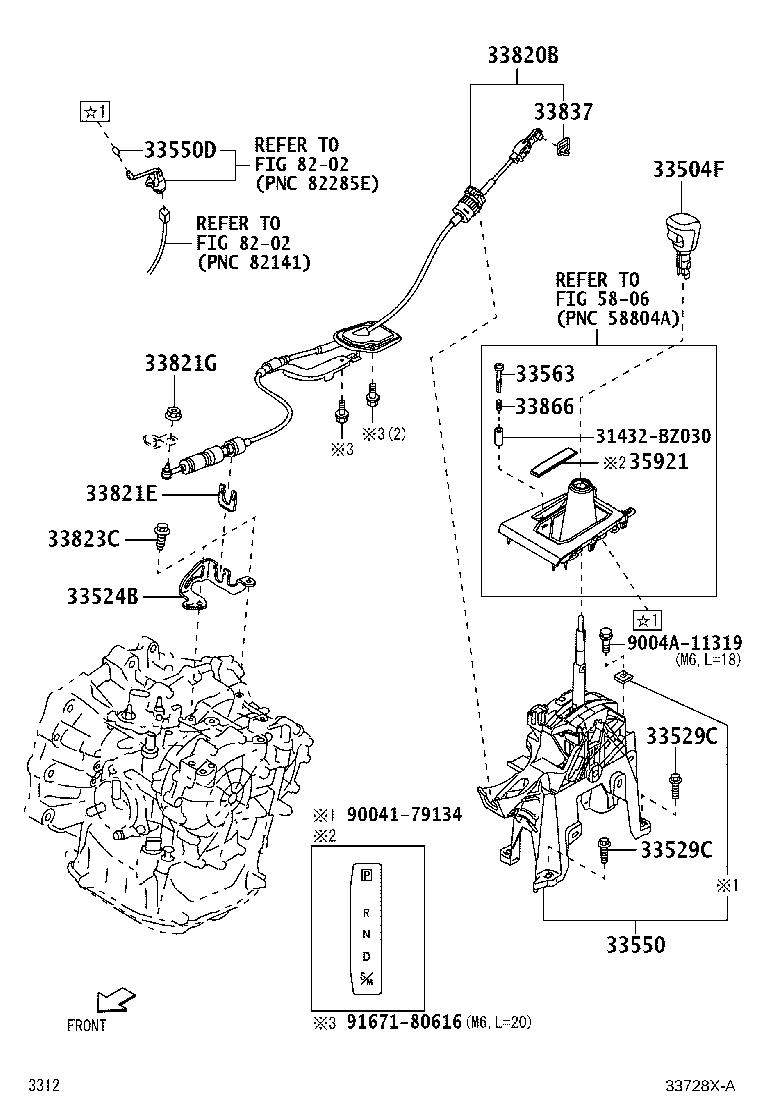 33820-BZ600 CABLE ASSY, TRANSMISSION CONTROL product image