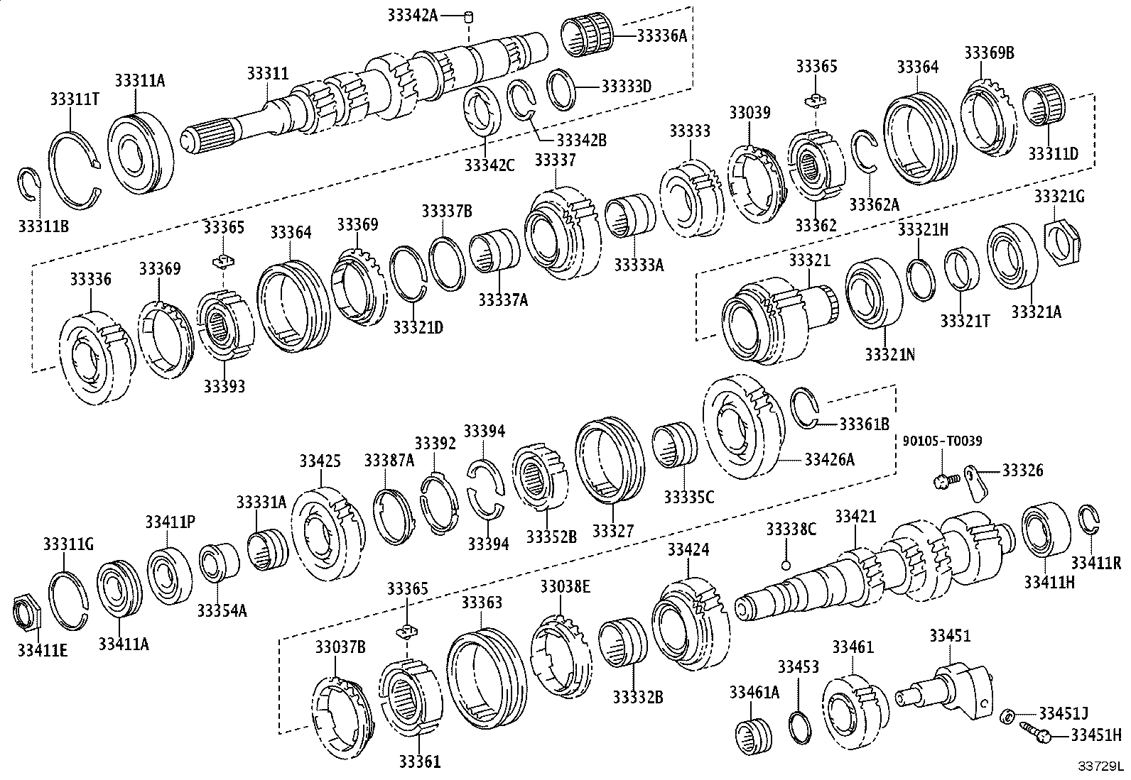 33038-0K090 RING SET, SYNCHRONIZER, NO.2 product image