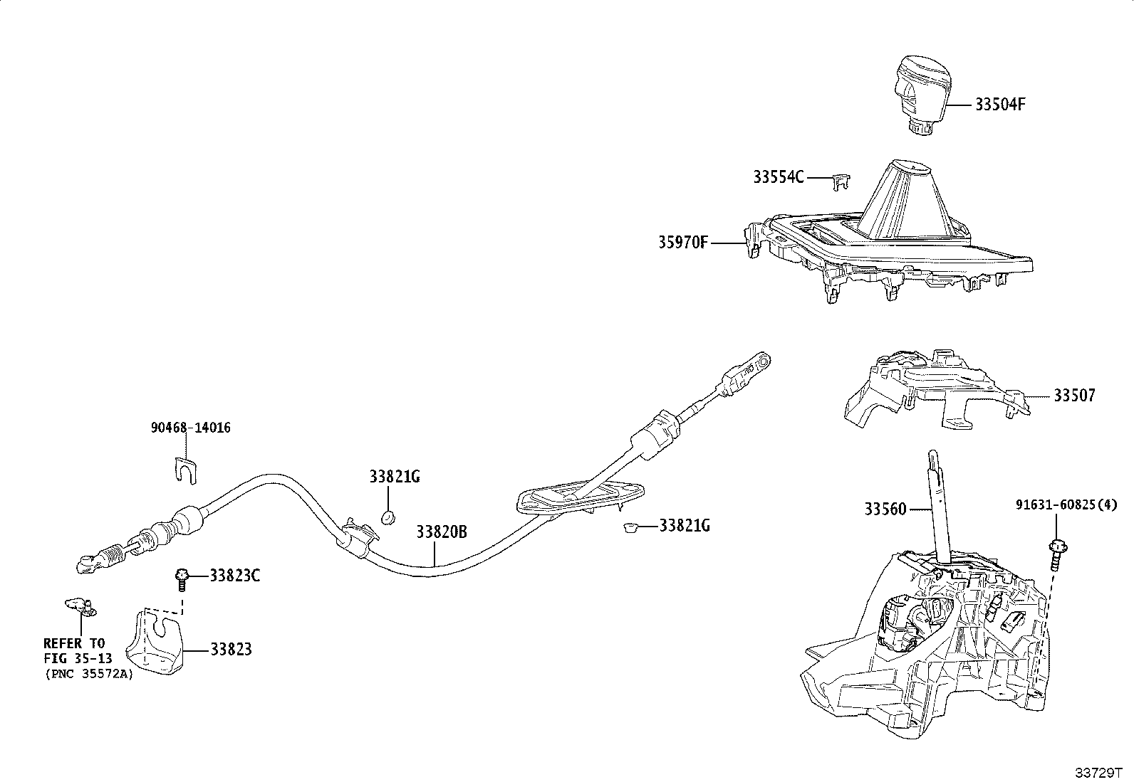 33524-12150 BRACKET ASSY, CONTROL CABLE product image