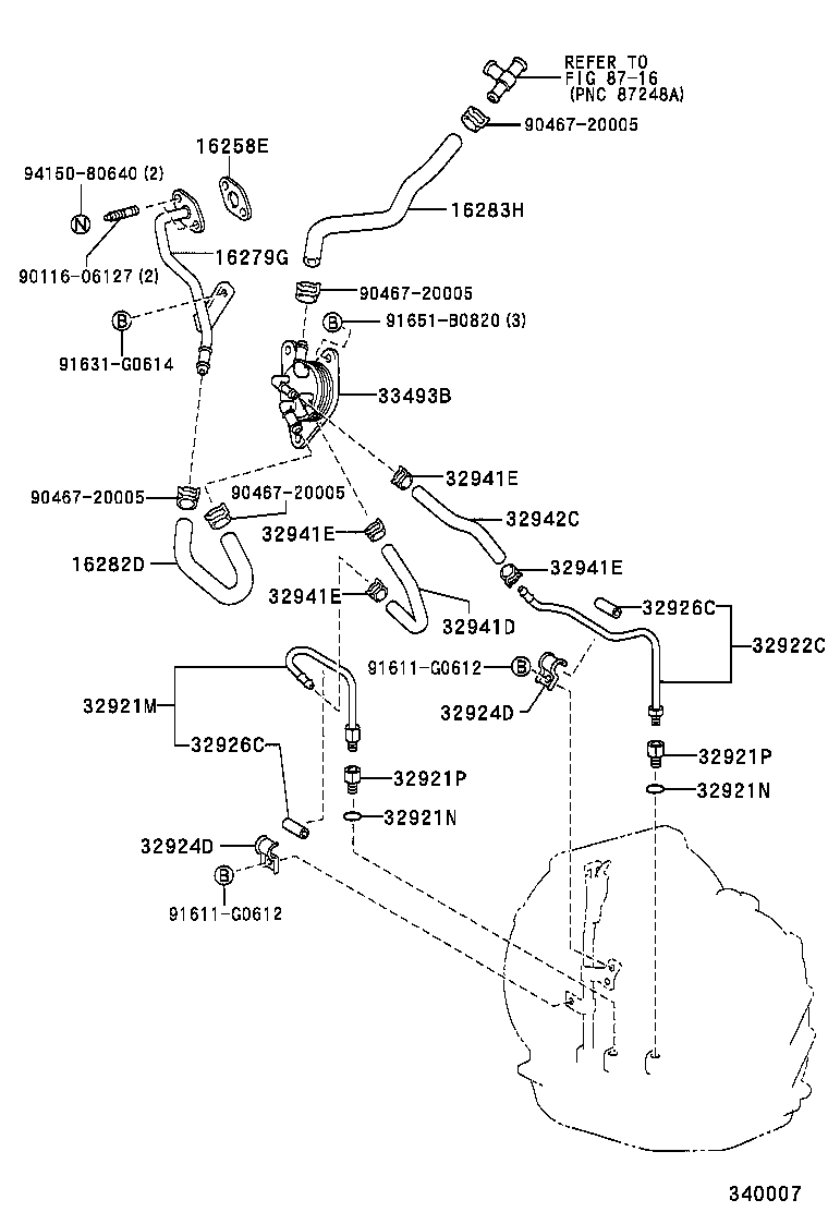 32941-63010 HOSE, OIL COOLER INLET product image