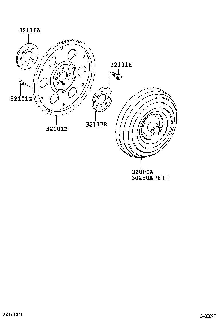 32101-52050 GEAR SUB-ASSY, DRIVE PLATE & RING product image