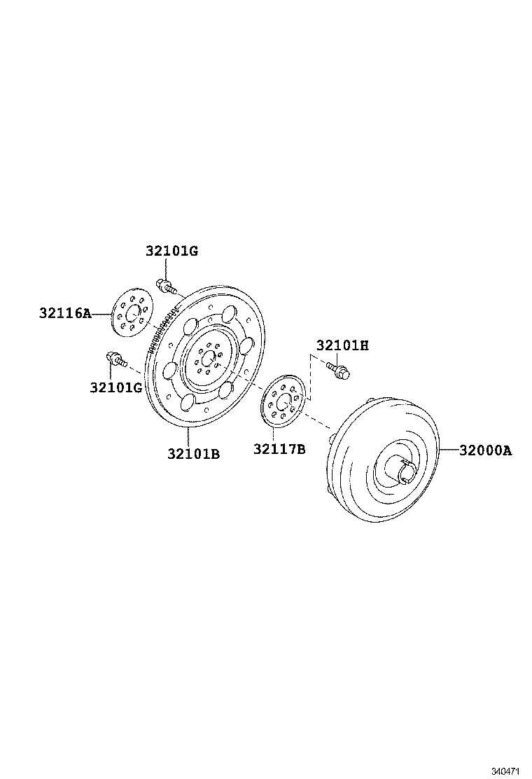 32101-0R011 GEAR SUB-ASSY, DRIVE PLATE & RING product image