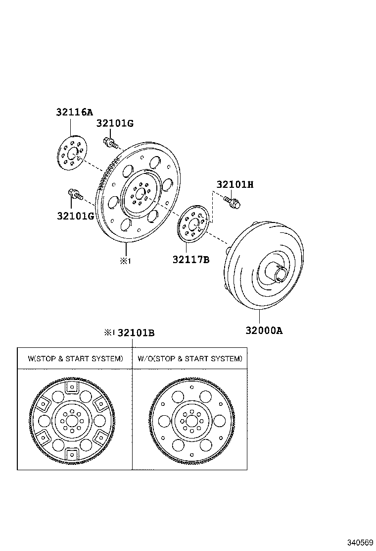 32101-52090 GEAR SUB-ASSY, DRIVE PLATE & RING product image