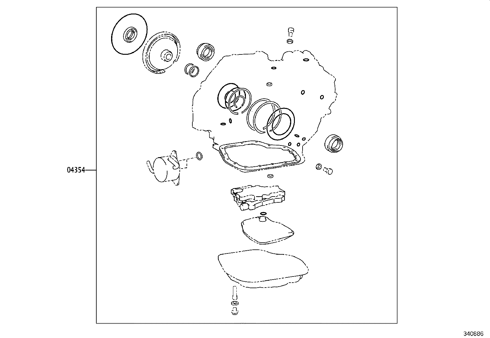 04354-10011 OVERHAUL KIT, TRANSAXLE(CVT) product image