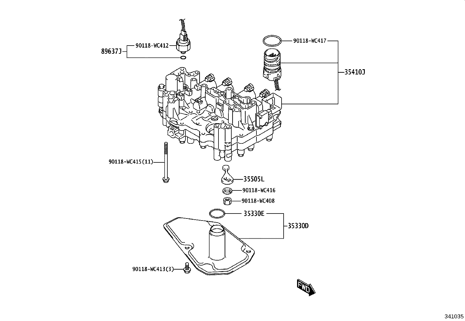90118-WC372 BOLT(FOR TRANSAXLE OIL PAN) product image