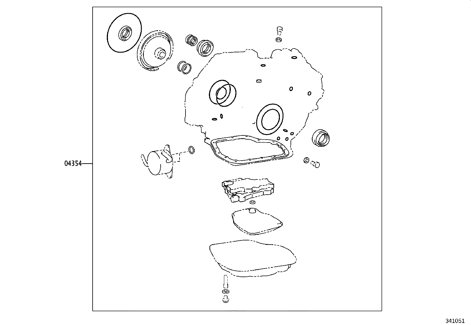 04354-02010 OVERHAUL KIT, TRANSAXLE(CVT) product image