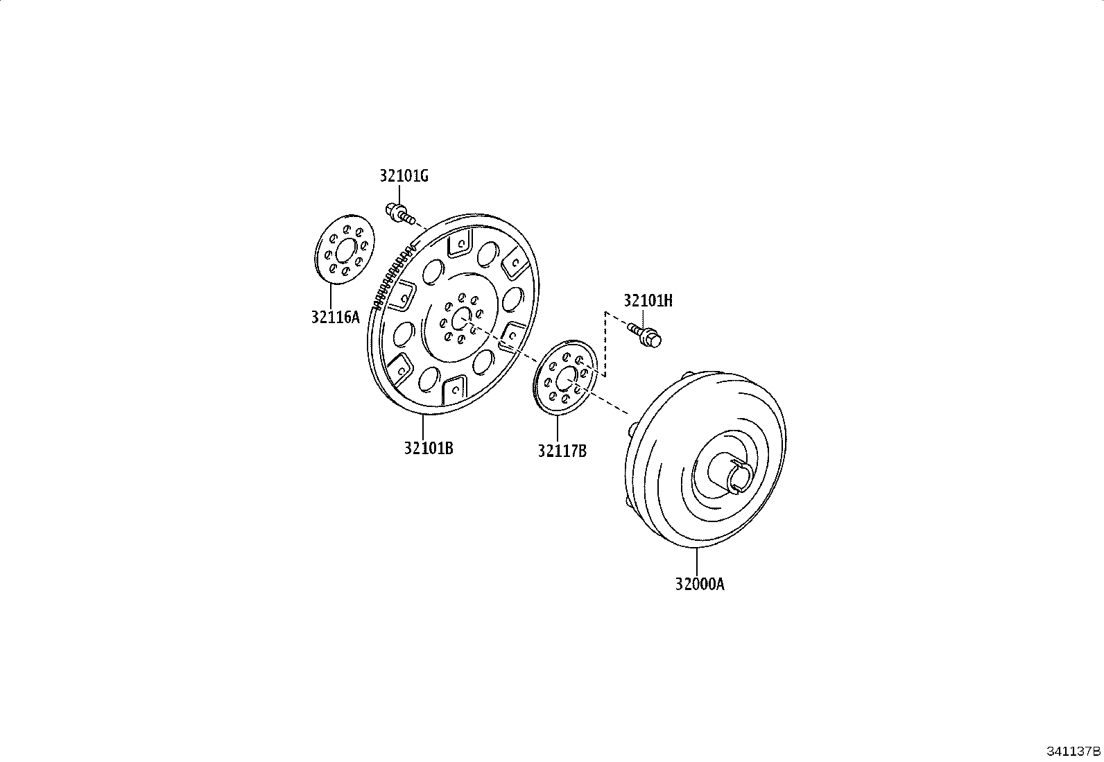 Toyota 32000-52220 CONVERTER ASSY, TORQUE
