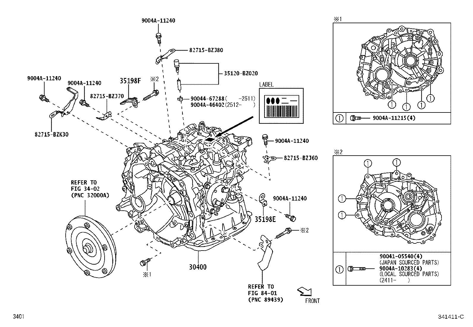 30400-BZ110 TRANSAXLE ASSY, CONTINUOUSLY VARIABLE product image