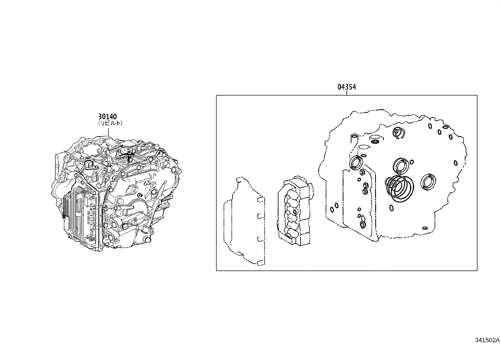 30140-42110 TRANSAXLE ASSY, CVT, REBUILT(W/O TORQUE CONVERTER) product image
