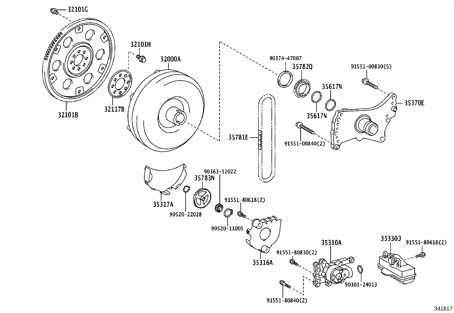32101-02050 GEAR SUB-ASSY, DRIVE PLATE & RING product image