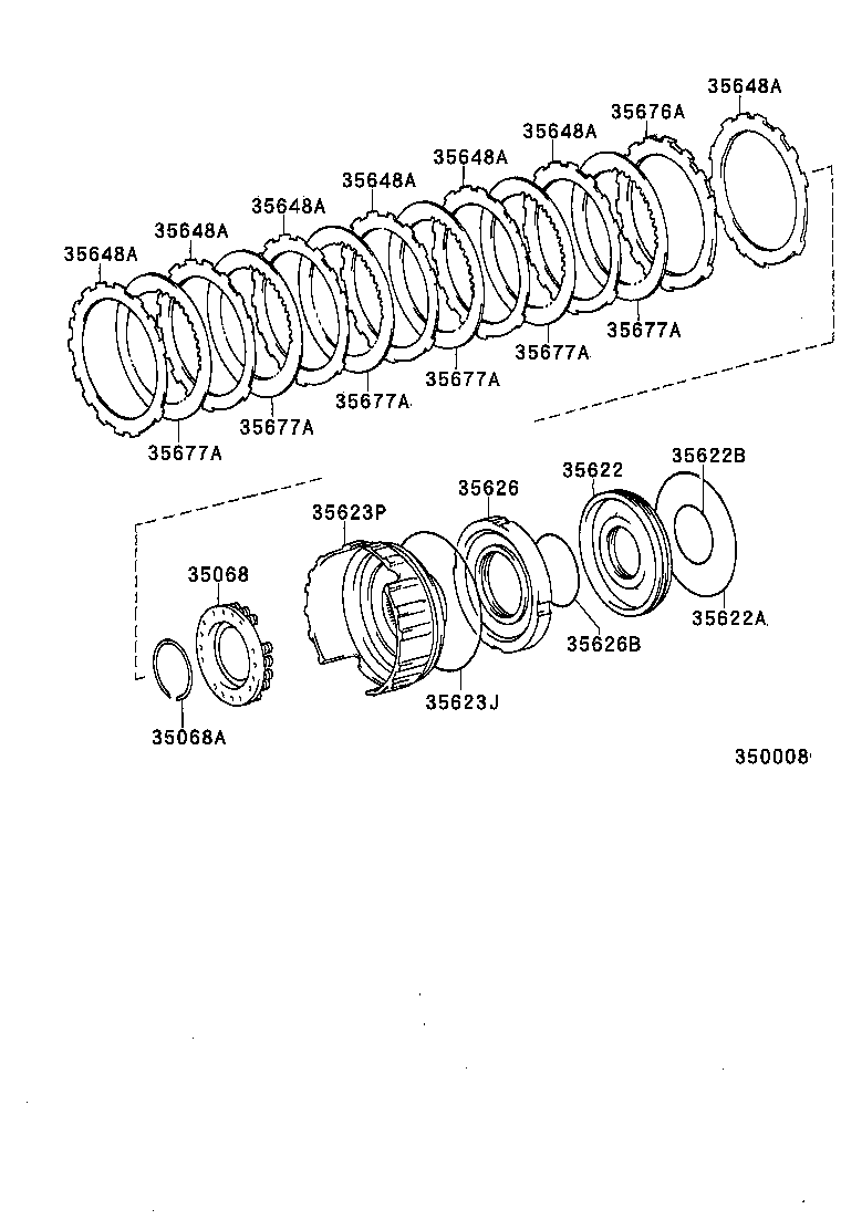 35623-60040 PISTON, 1ST & REVERSE BRAKE product image