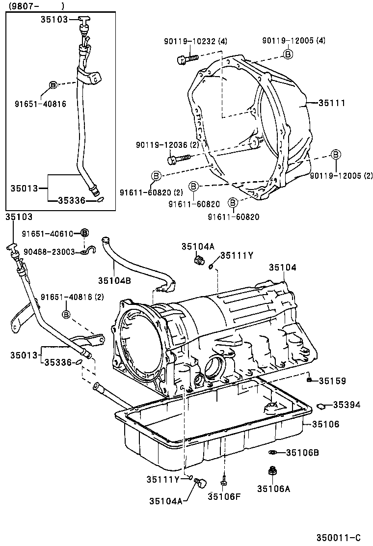 35103-60170 GAGE SUB-ASSY, TRANSMISSION OIL LEVEL product image