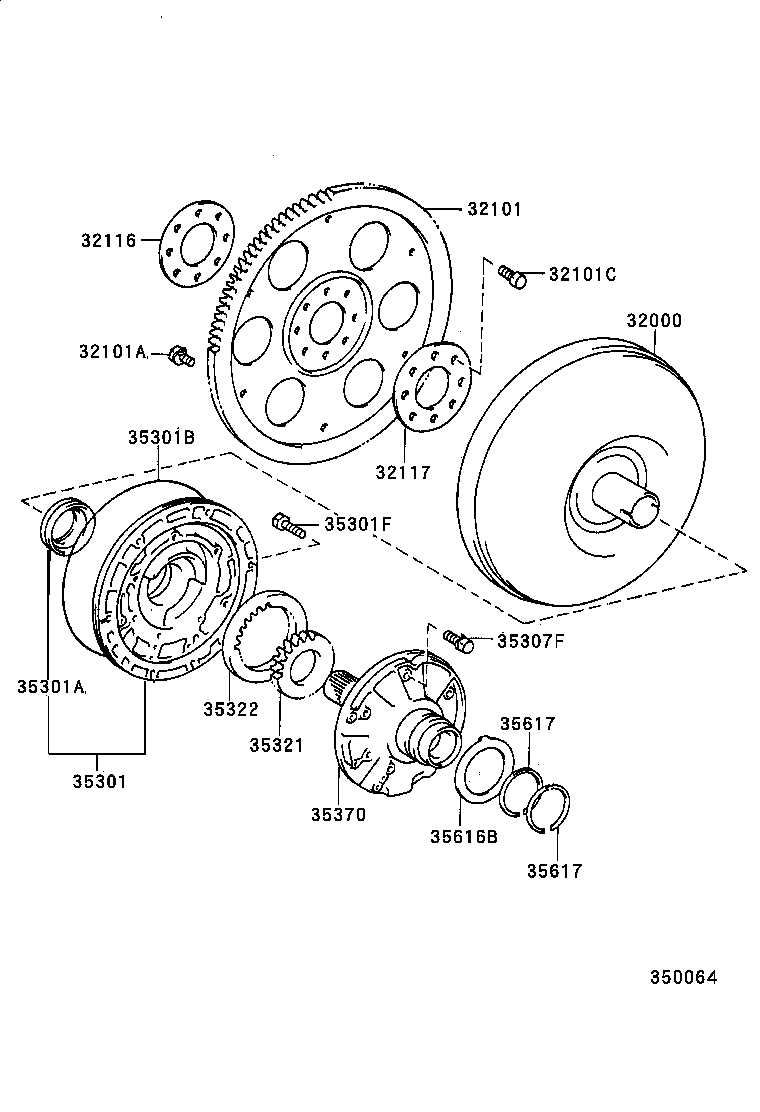 32101-06020 GEAR SUB-ASSY, DRIVE PLATE & RING product image