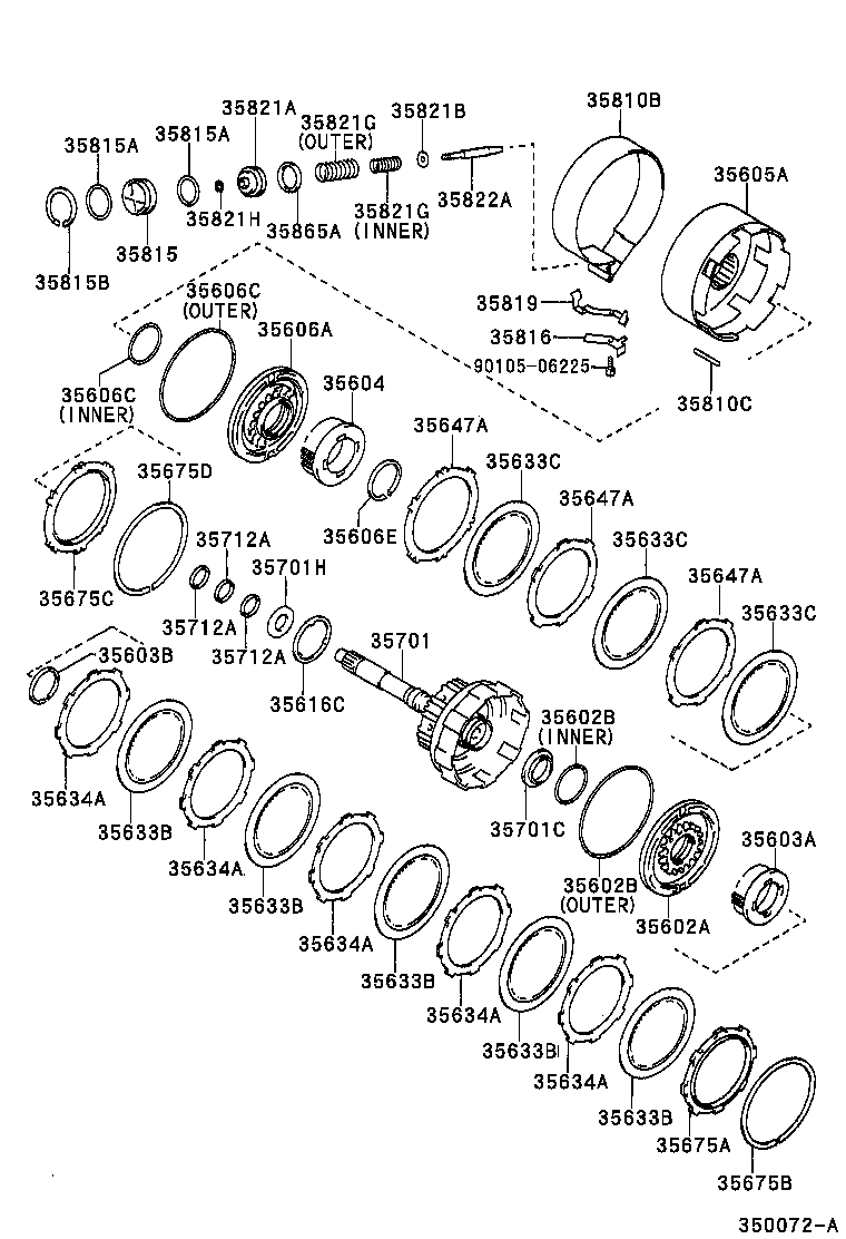 Toyota 35634-33060 PLATE, CLUTCH (FOR FORWARD MULTIPLE DISC CLUTCH)