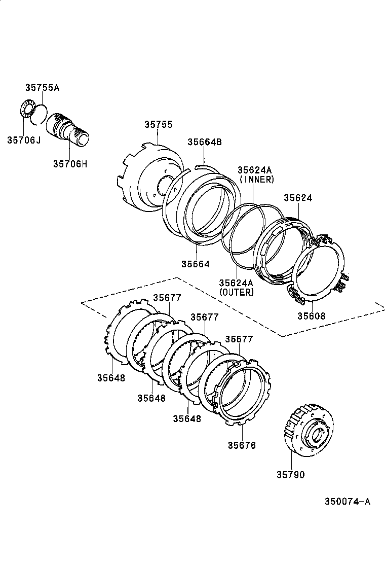 Toyota 35677-32051 DISC, CLUTCH (FOR 2ND BRAKE)