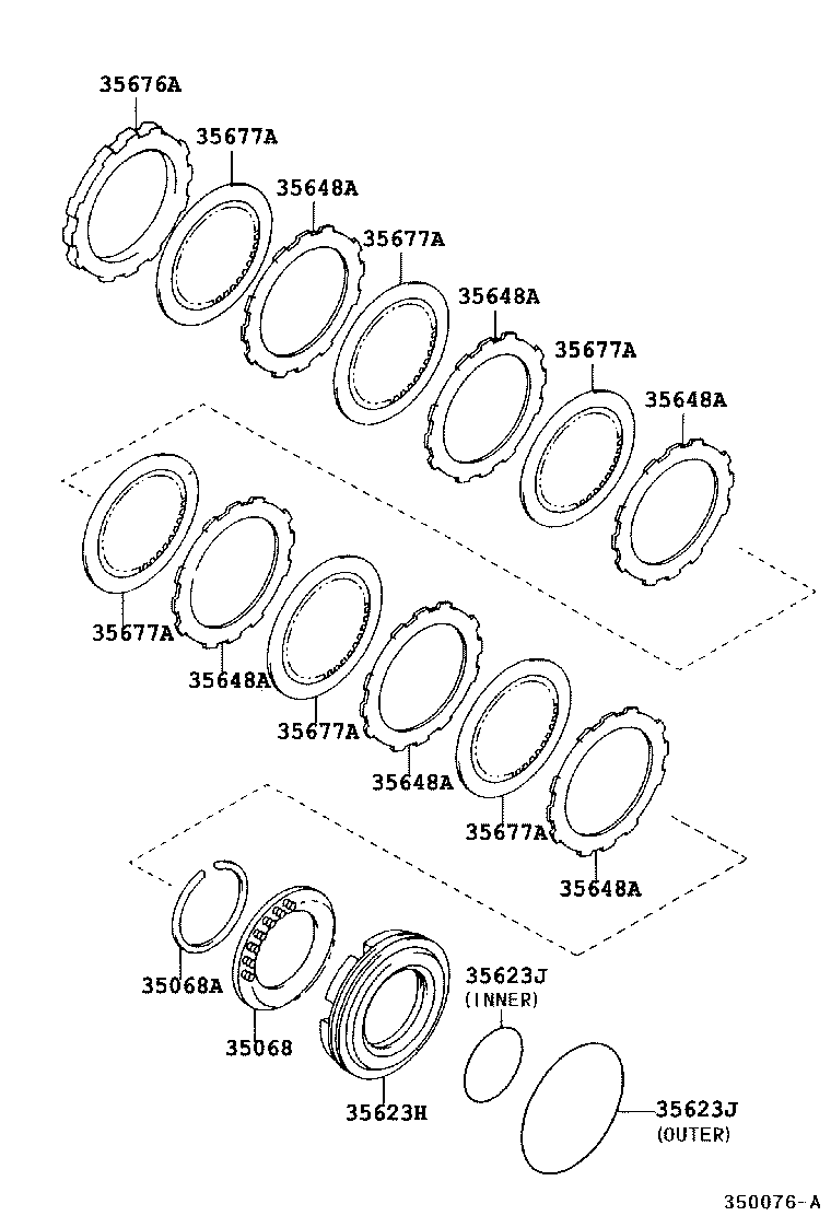 35677-32061 DISC, CLUTCH (FOR 1ST & REVERSE BRAKE) product image