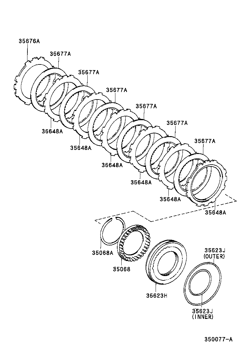 35677-32061 DISC, CLUTCH (FOR 1ST & REVERSE BRAKE) product image