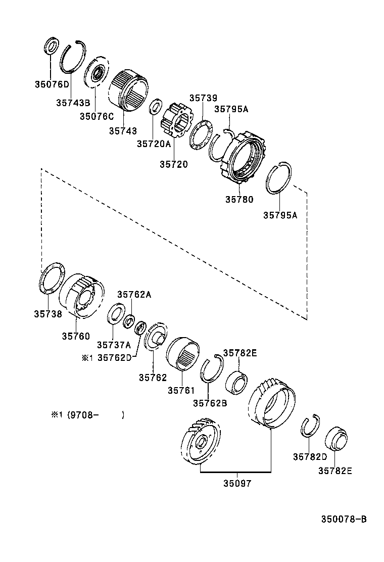 Toyota 90374-22006 BEARING, THRUST NEEDLE ROLLER (FOR REAR PLANETARY FLANGE)