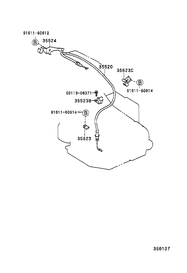 35520-20600 CABLE ASSY, THROTTLE product image