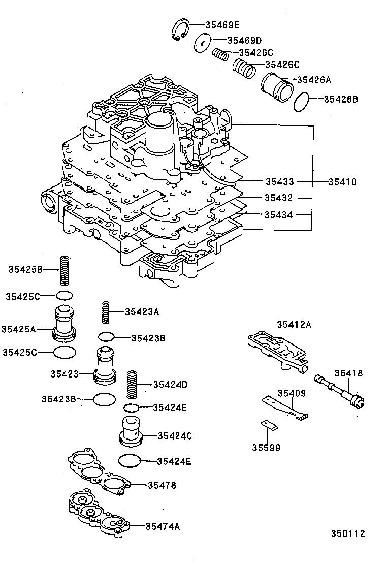 35410-33090 BODY ASSY, TRANSMISSION VALVE product image