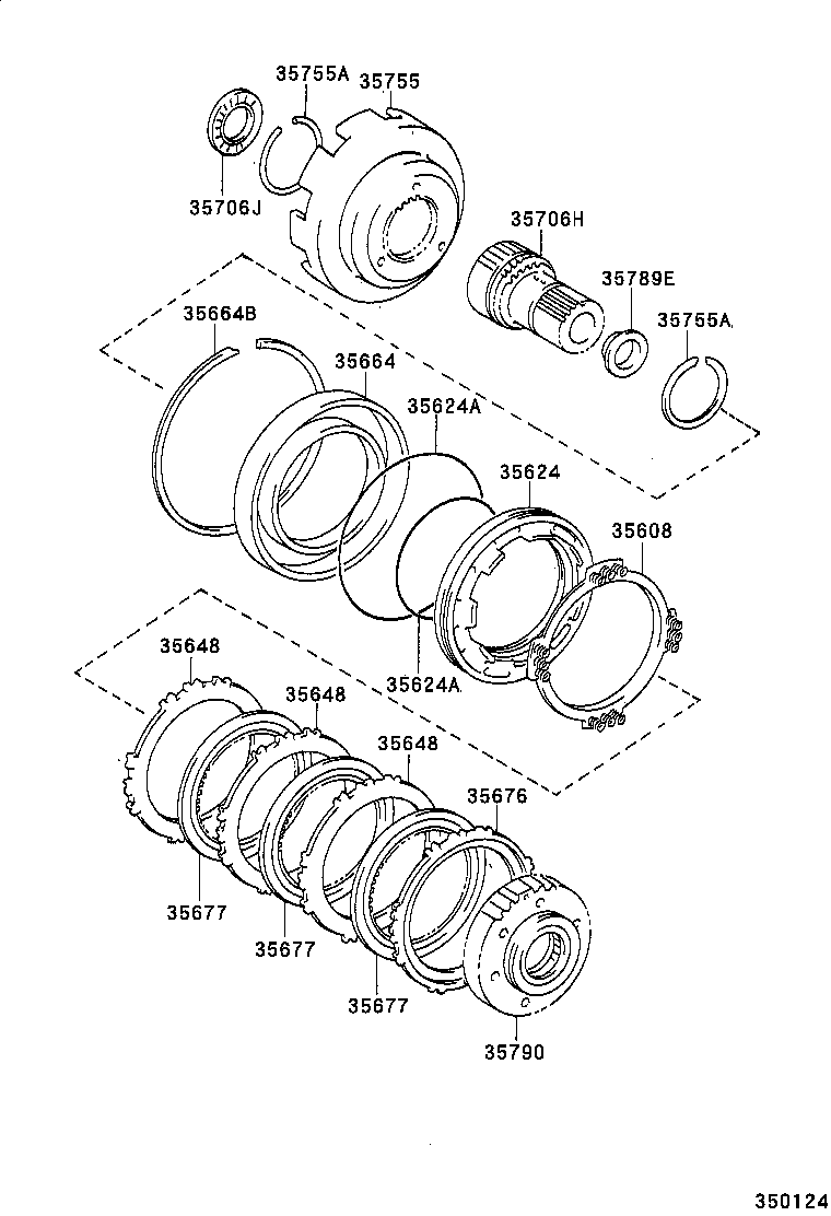 35624-48010 PISTON, 2ND BRAKE product image