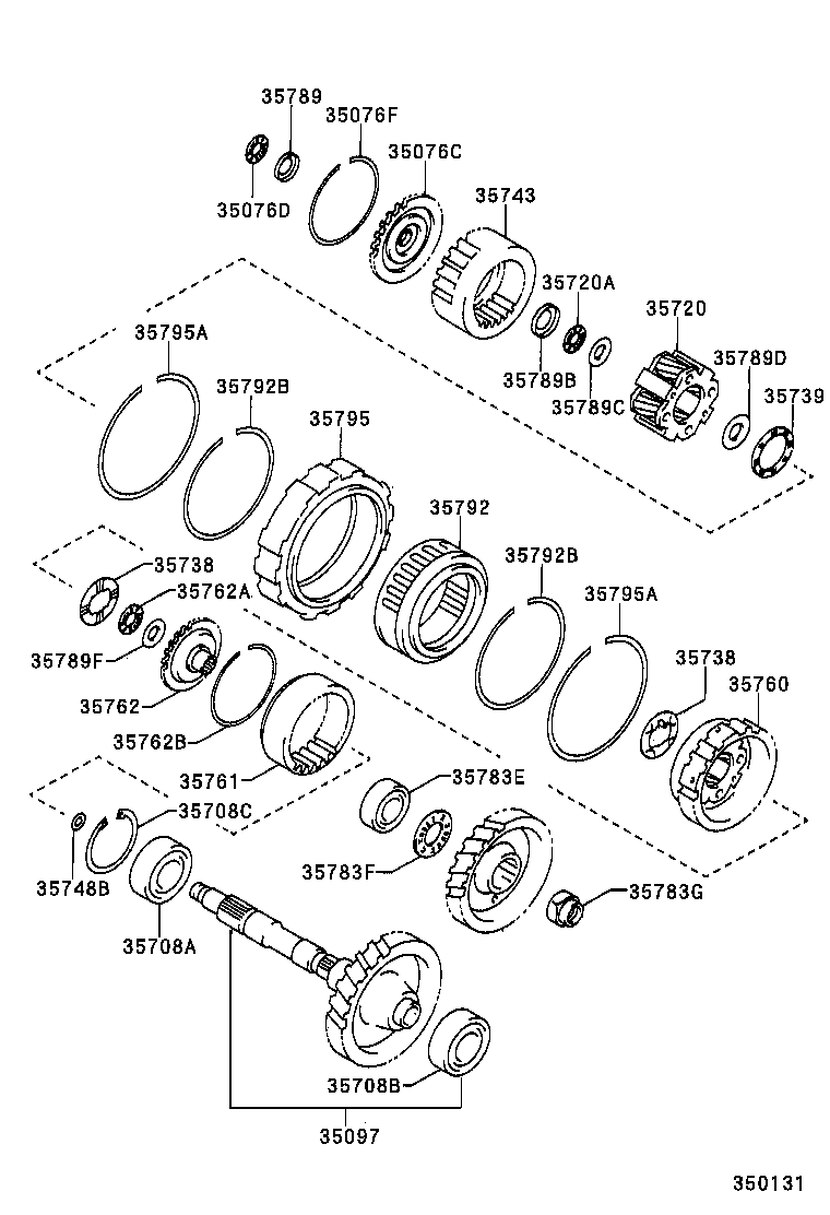 35733-32030 GEAR, PARKING LOCK product image