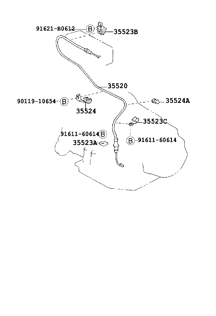 35520-21050 CABLE ASSY, THROTTLE product image