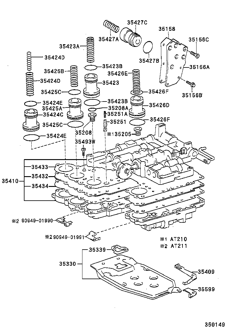 35410-20451 BODY ASSY, TRANSMISSION VALVE product image