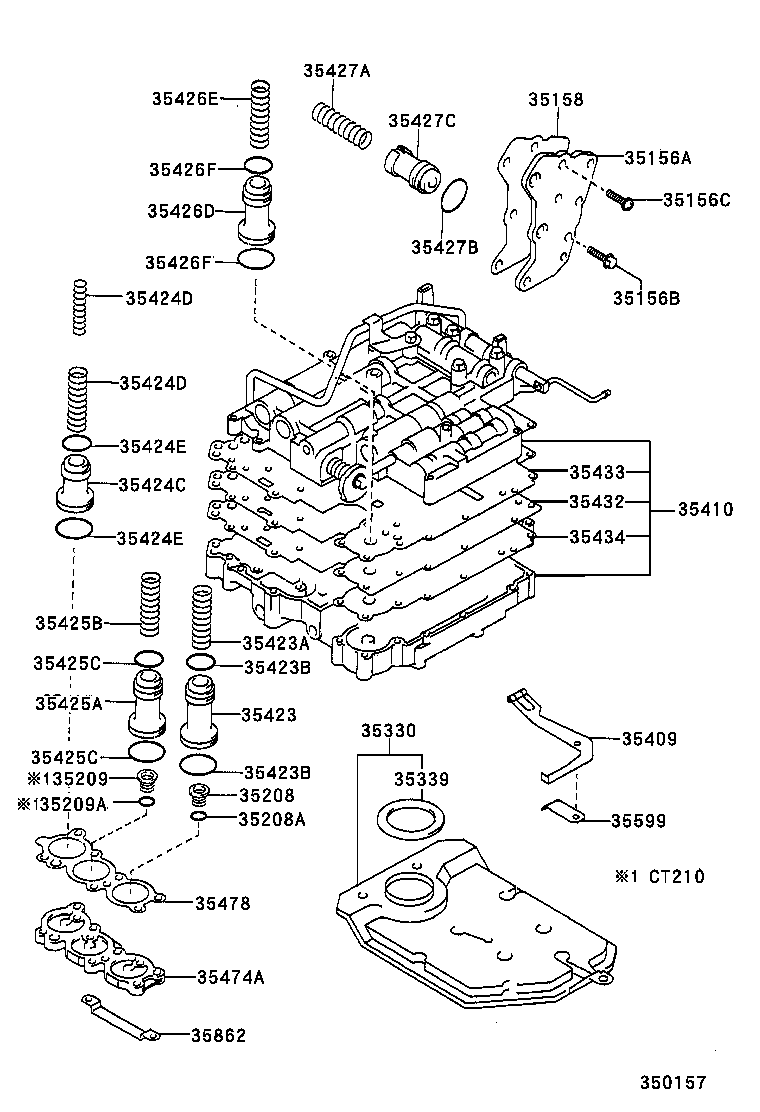 35410-20451 BODY ASSY, TRANSMISSION VALVE product image