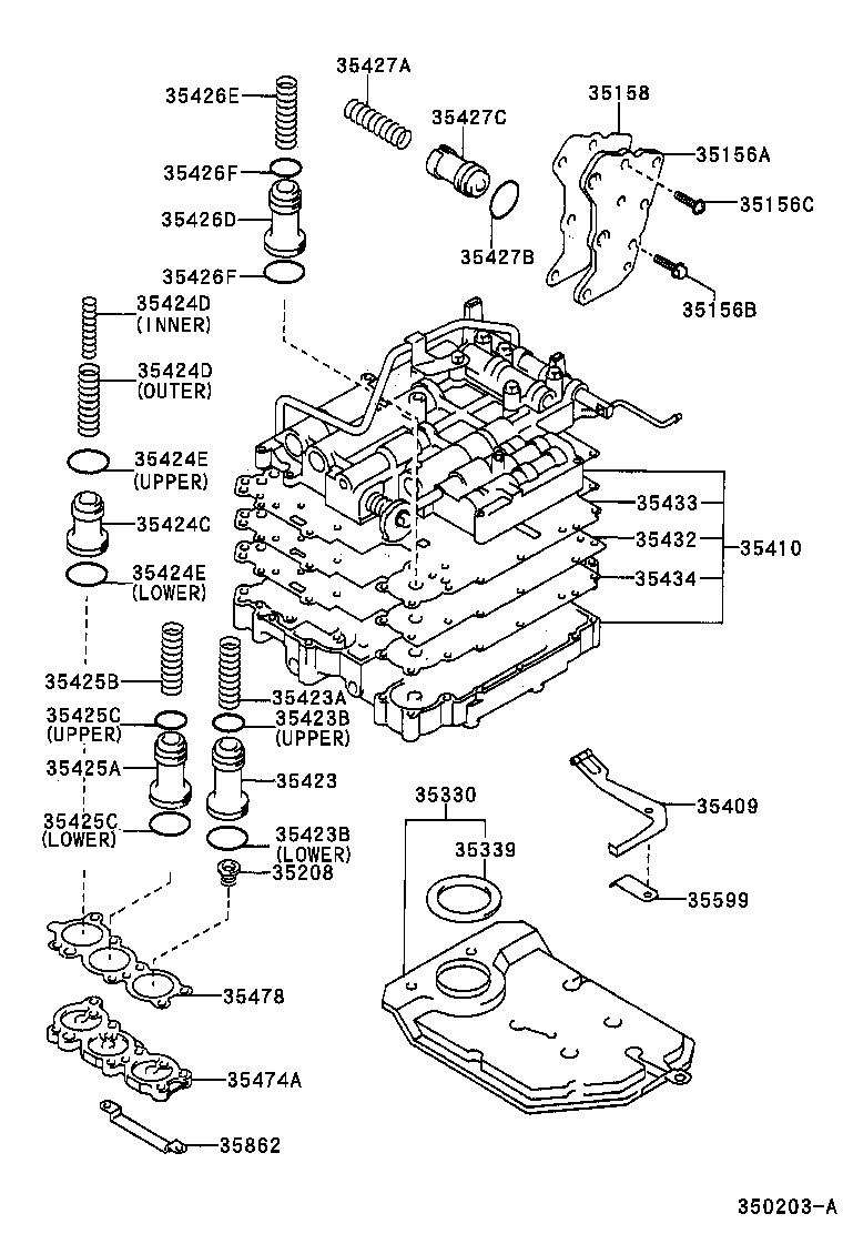 35410-16150 BODY ASSY, TRANSMISSION VALVE product image
