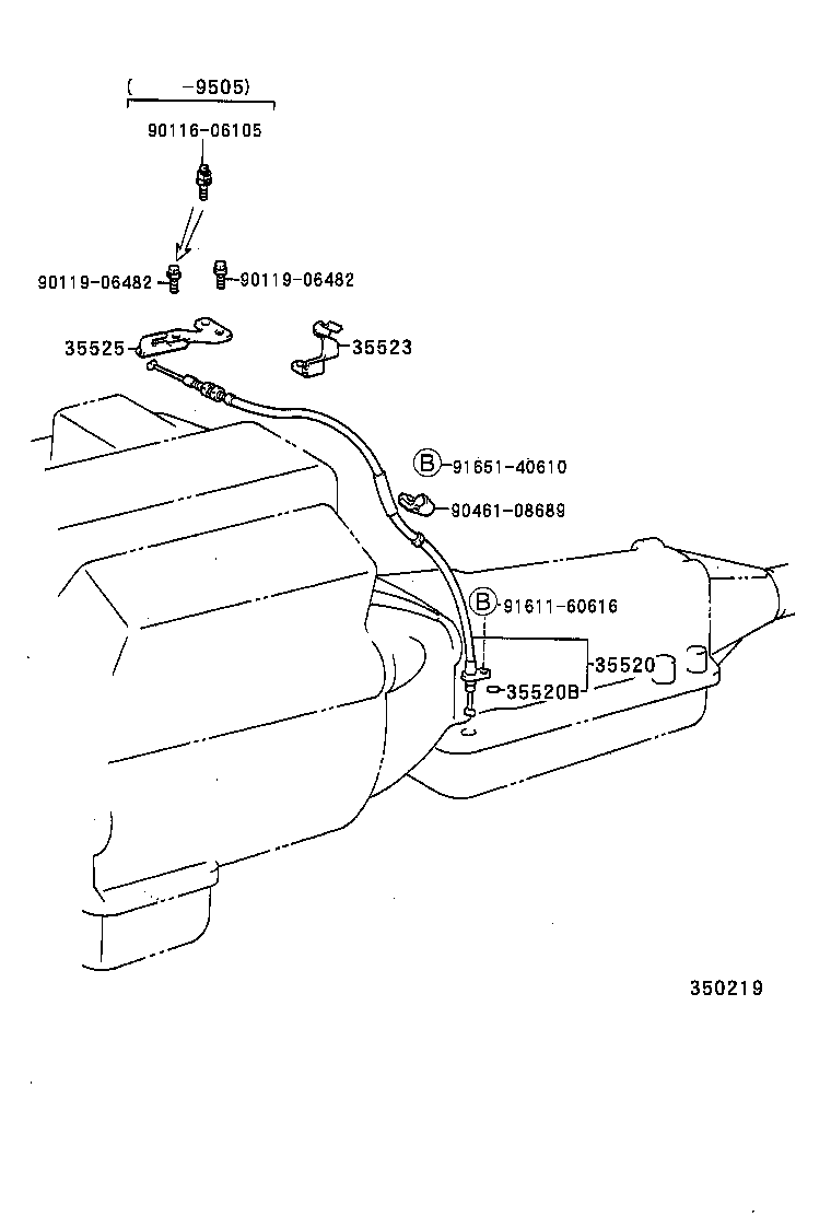 35523-24040 CLAMP, THROTTLE CABLE product image