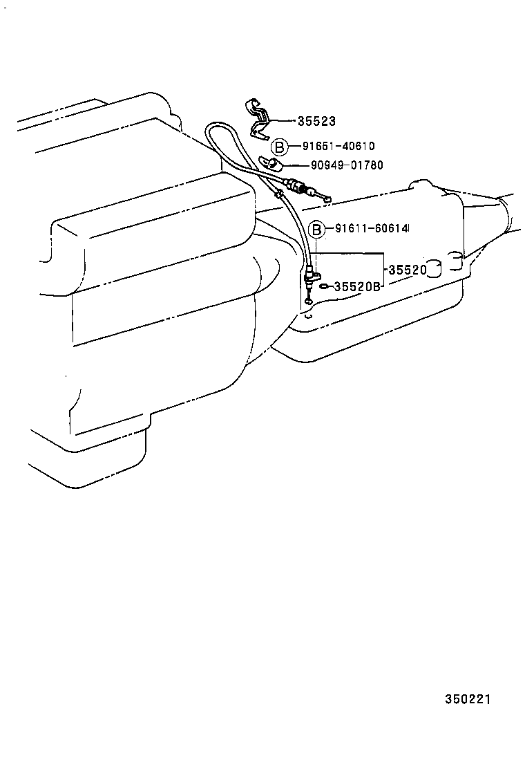 35523-24040 CLAMP, THROTTLE CABLE product image