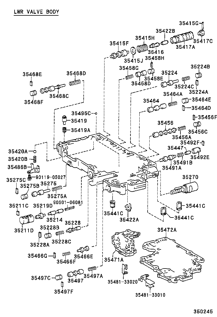 90501-20142 SPRING, COMPRESSION (FOR C-2 ACCUMULATOR PISTON) product image