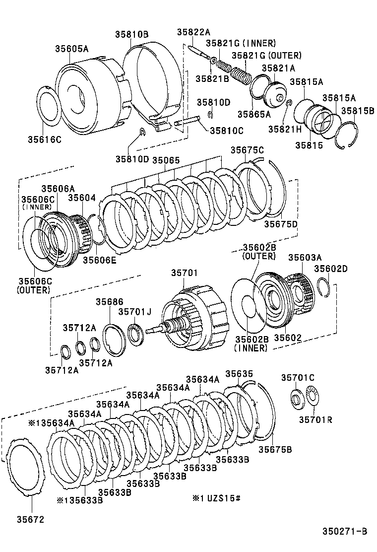 35065-30060 DRUM SUB-ASSY, REAR CLUTCH & FRONT SUN GEAR product image