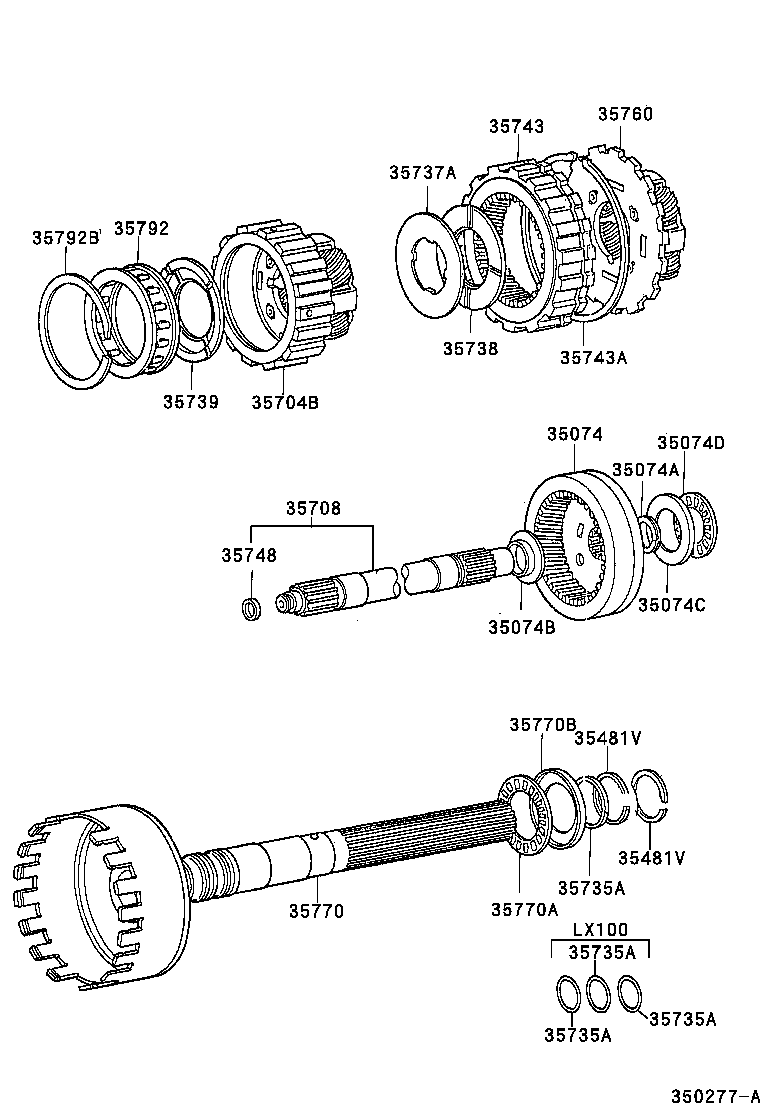 35770-22050 SHAFT ASSY, OUTPUT product image