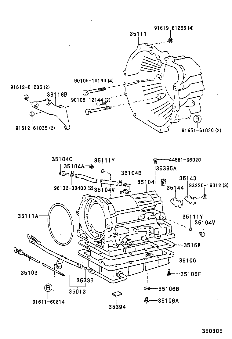 35013-28180 TUBE SUB-ASSY, TRANSMISSION OIL FILLER product image