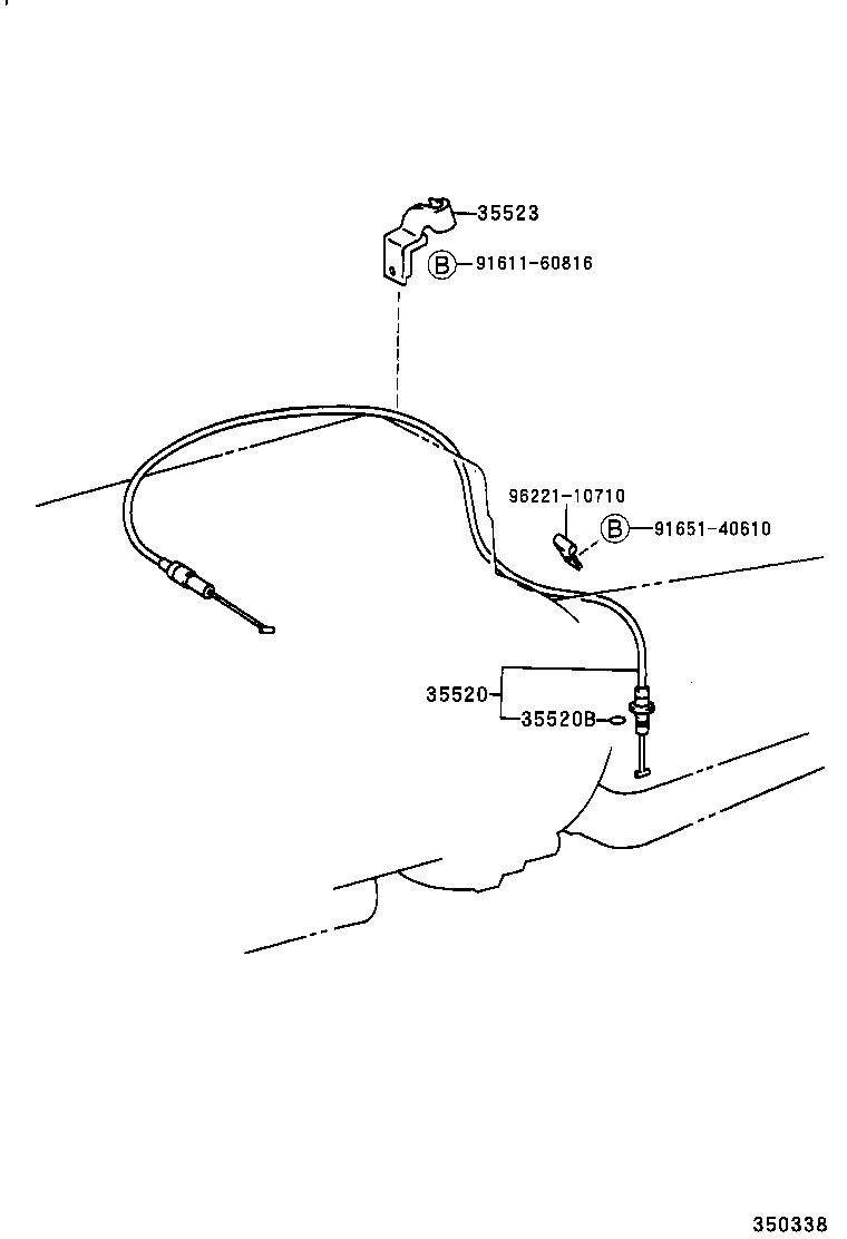 35520-22290 CABLE ASSY, THROTTLE product image
