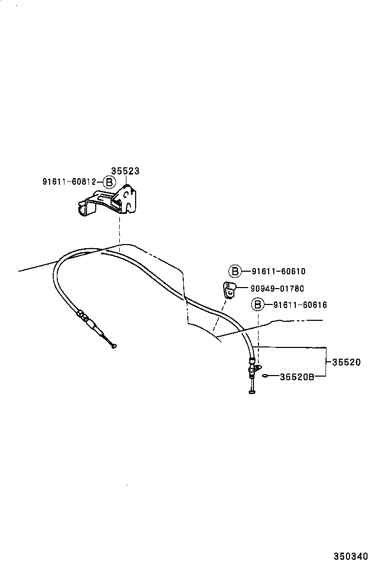 35520-22290 CABLE ASSY, THROTTLE product image