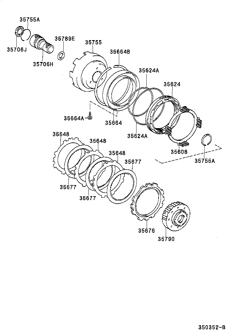 35608-12010 SPRING SUB-ASSY, 2ND BRAKE PISTON RETURN product image