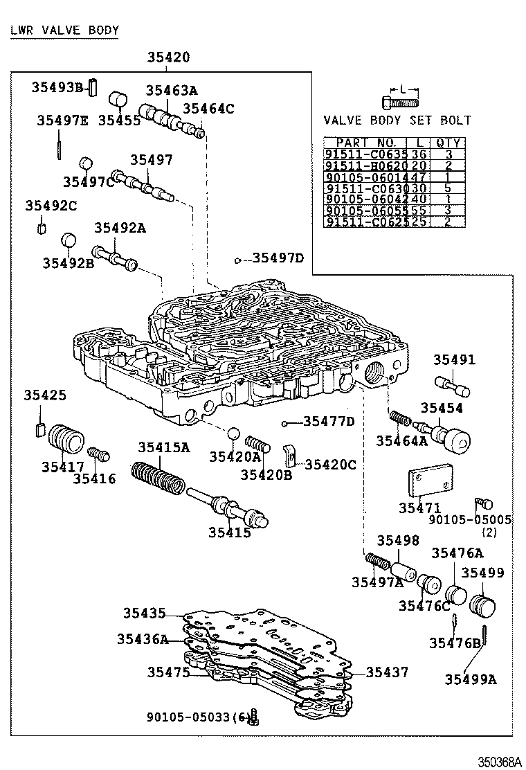 35432-28060 PLATE, VALVE BODY, NO.1 product image