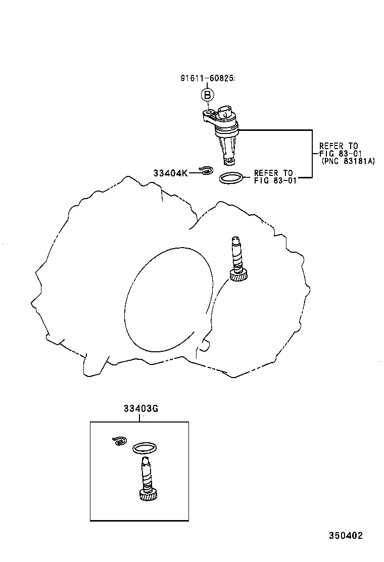 33403-19515 GEAR SUB-ASSY, SPEEDOMETER DRIVEN (ATM) product image