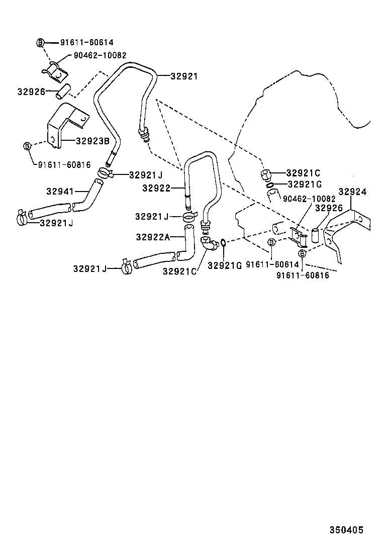 32923-02050 CLAMP, AUTOMATIC TRANSMISSION OIL COOLER TUBE product image