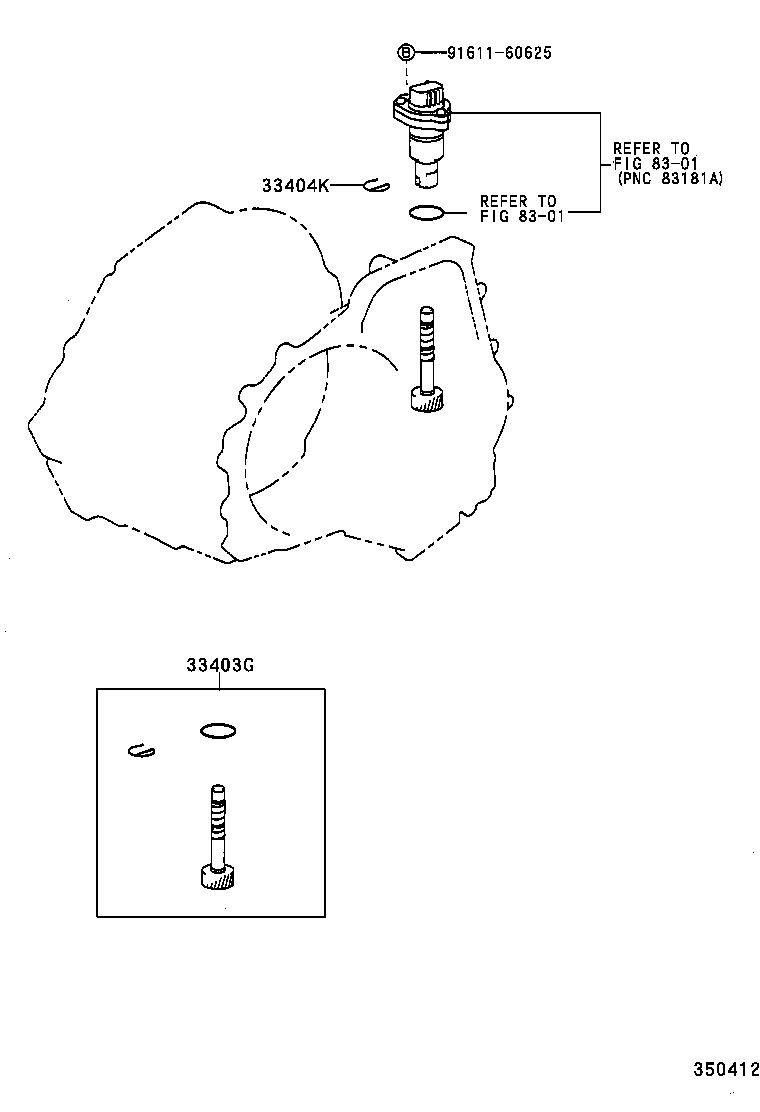 33403-19545 GEAR SUB-ASSY, SPEEDOMETER DRIVEN (ATM) product image