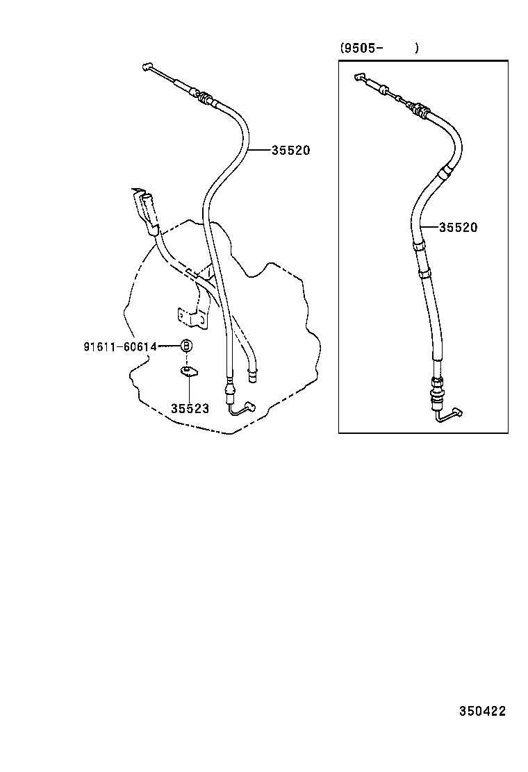 35520-12380 CABLE ASSY, THROTTLE product image