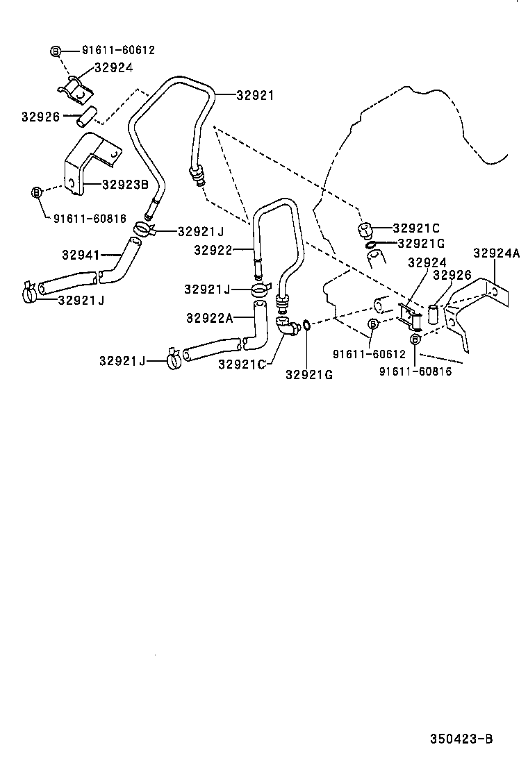 32921-12290 TUBE, OIL COOLER INLET, NO.1 product image