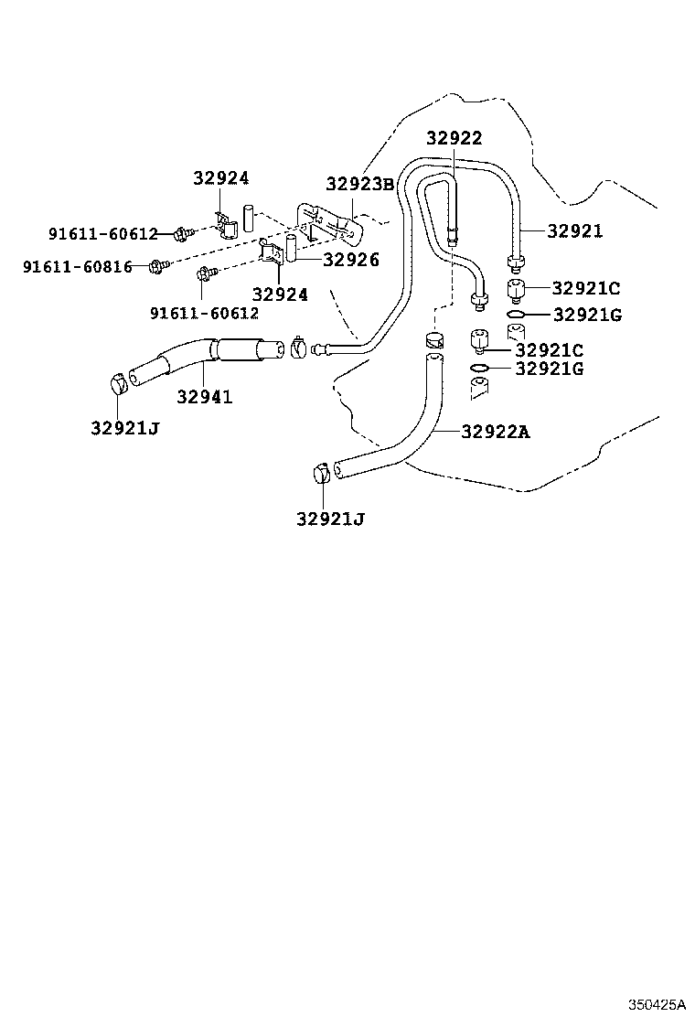 32921-12270 TUBE, OIL COOLER INLET, NO.1 product image