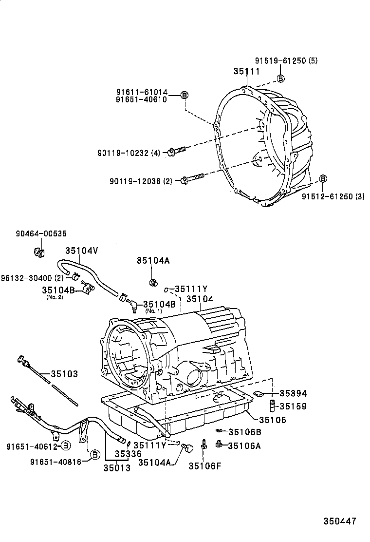 35013-26190 TUBE SUB-ASSY, TRANSMISSION OIL FILLER product image