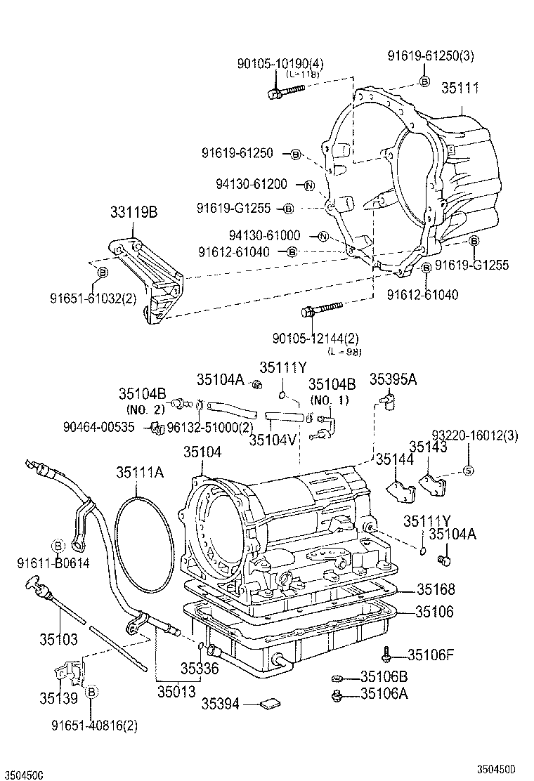 35013-26180 TUBE SUB-ASSY, TRANSMISSION OIL FILLER product image
