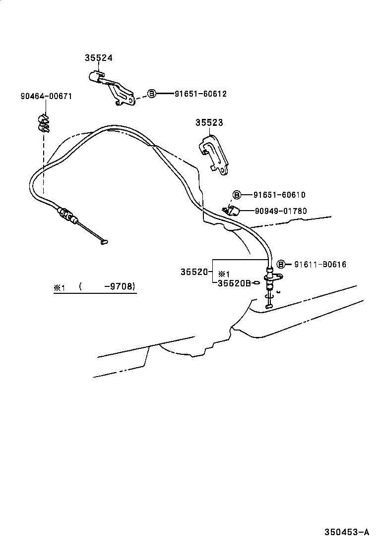35573-26040 LEVER, TRANSMISSION CONTROL SHAFT, LH product image