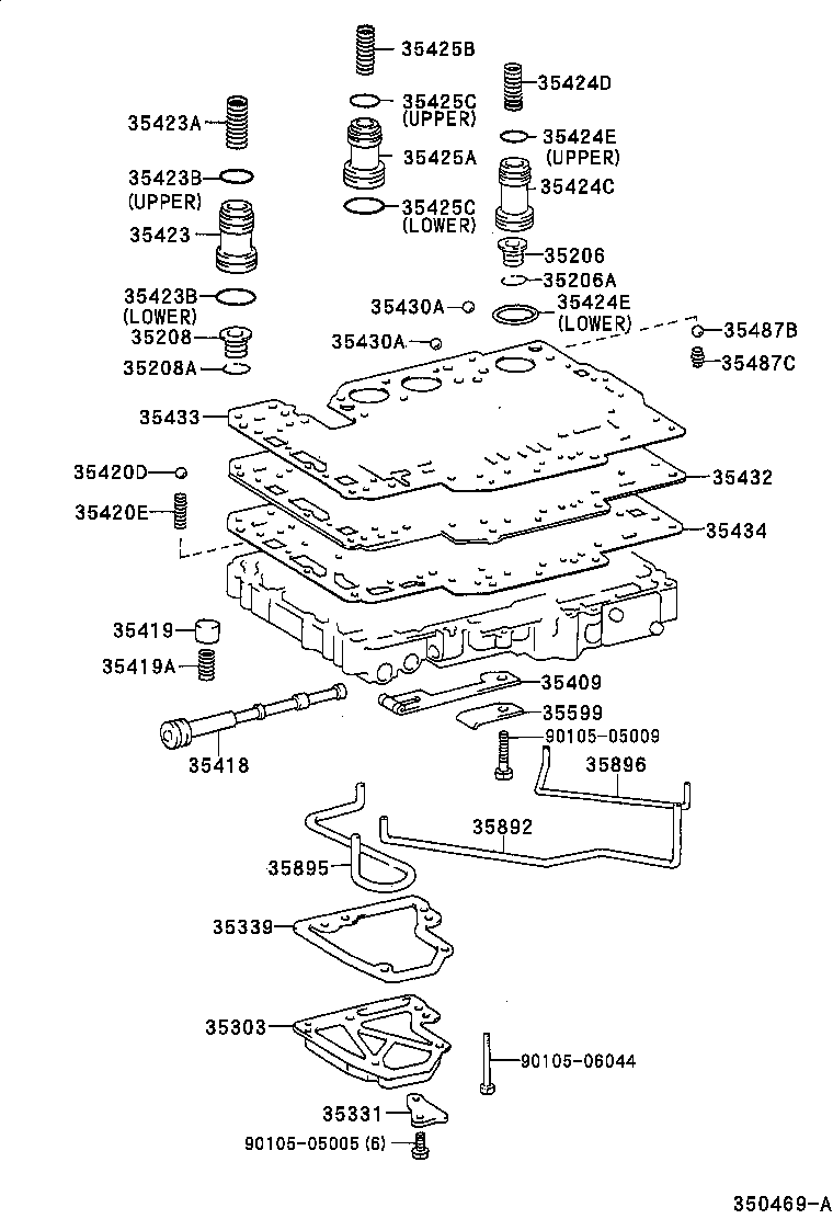 35432-26220 PLATE, VALVE BODY, NO.1 product image